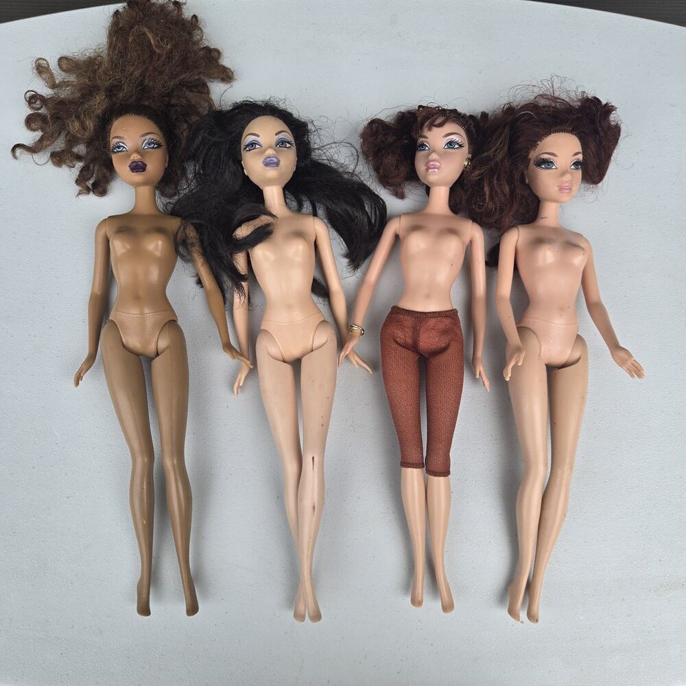 My Scene Barbie Dolls. Lot Of 4. Nude. Flaws